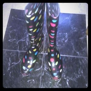 Polka Dot Rain Boots