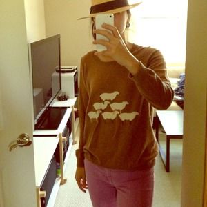 Madewell Brown Camel sheepmeadow  sweater