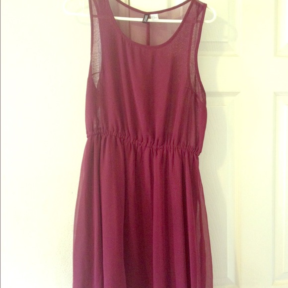 Burgundy dress
