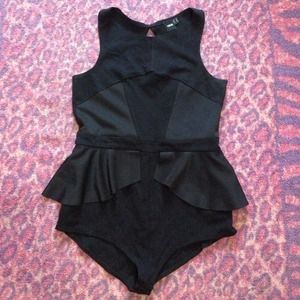 Peplum body suit