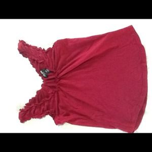 Guess red ruffled elastic sleeves! NWOT
