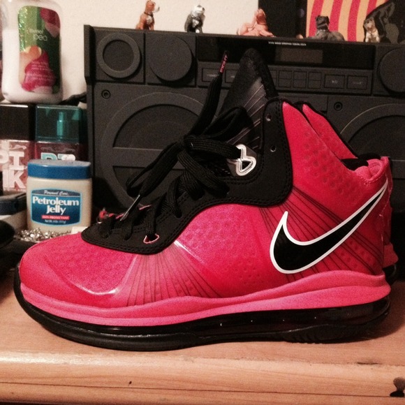 LeBron 8 red and black .