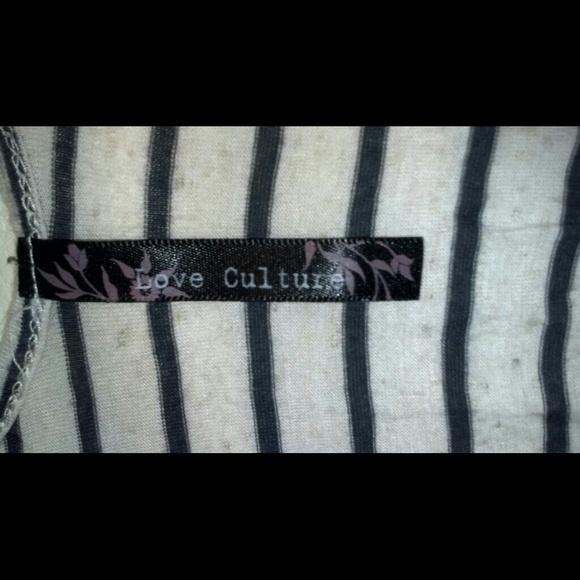 Love Culture Dark Blue and Ivory Striped Tank Top!