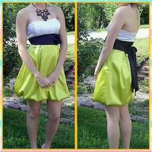 B.Darlin Chartreuse lime green dress