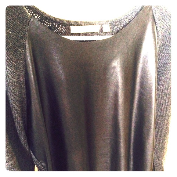 Top with faux leather