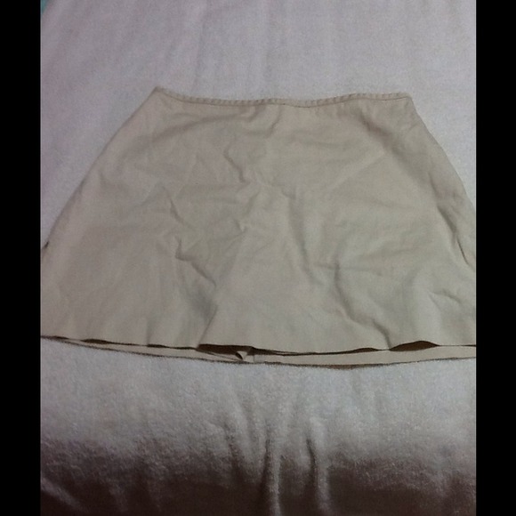 Tan skirt with shorts underneath