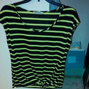 Neon striped tee