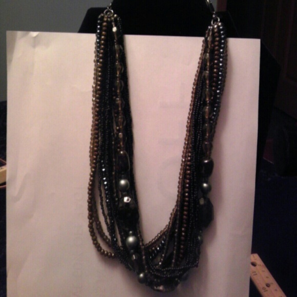 14 Strand acrylic bead necklace