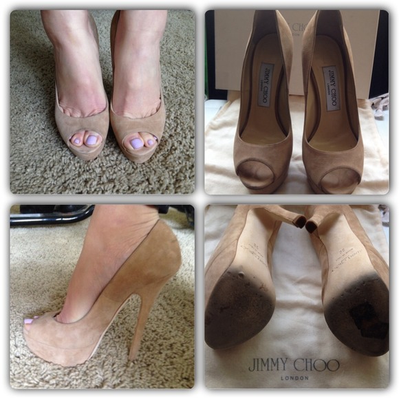 Jimmy Choo Nude Suede Vibe 36 - Picture 2 of 3