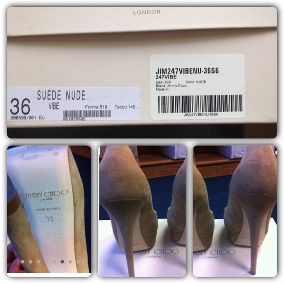 Jimmy Choo Nude Suede Vibe 36 - Picture 3 of 3