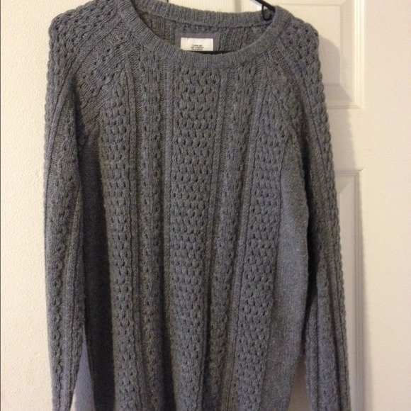 Gray oversized sweater