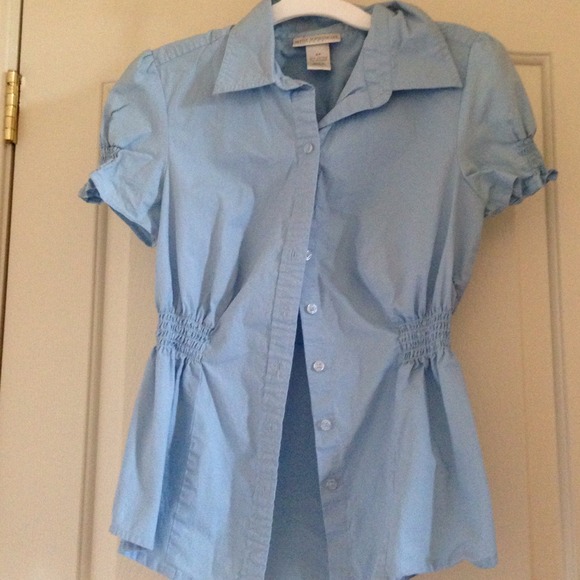 A petite blue top