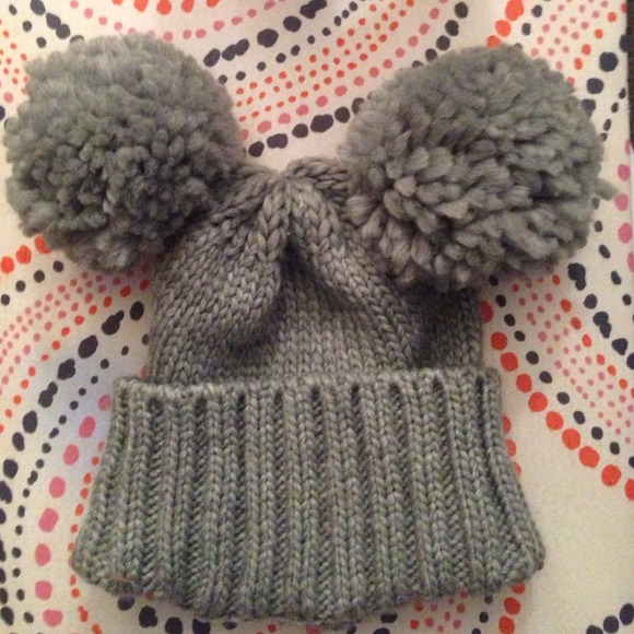 H&M grey pom pom hat