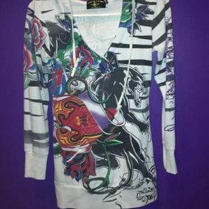 Christian Audigier hooded shirt
