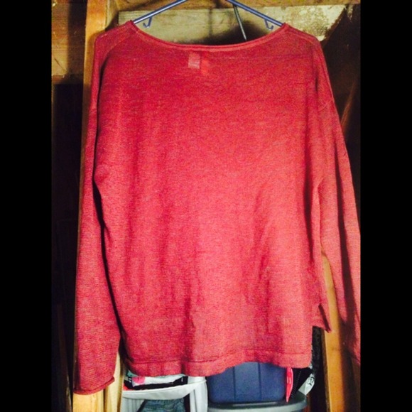 Maroon see through long sleeve - Picture 2 of 2