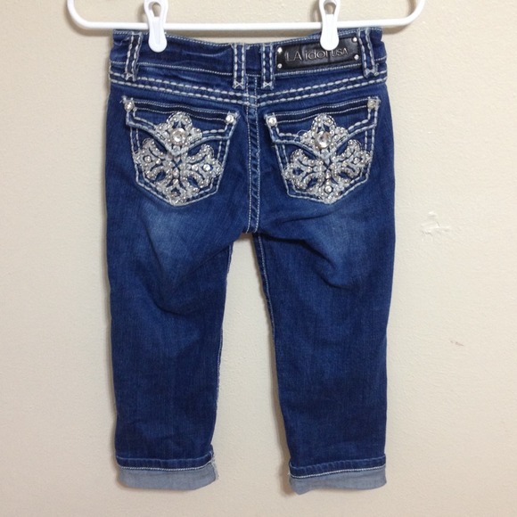 LA Idol rhinestoned capris