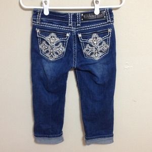 LA Idol rhinestoned capris