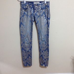 Gold Lace pattern Hollister jeans