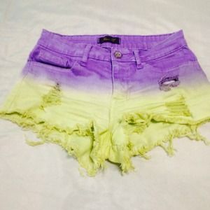 High Waist Two Toned Shorts