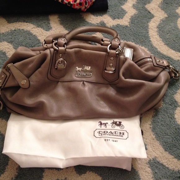 Grey Coach bag with dust bag