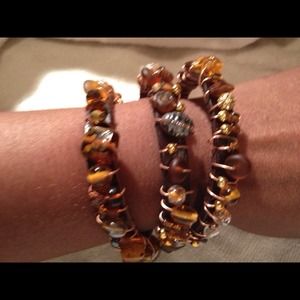 Bracelet handmade leather double wrap