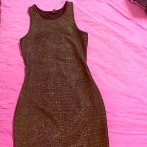 Mini black and gold dress (material girl)