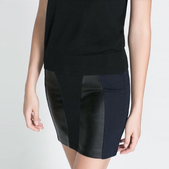 ZARA. New. Dark navy skirt - Picture 2 of 4