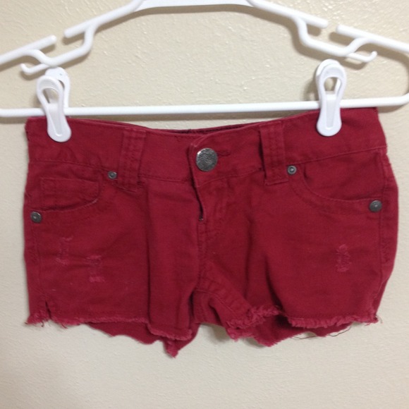 Burgundy shorts