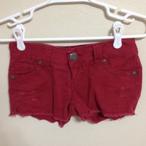 Burgundy shorts