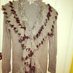 Knitted sweater in bullet silver