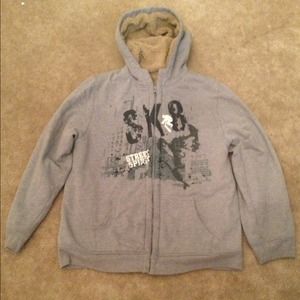 Boys skater graphic lined jacket