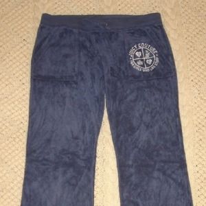 Authentic juicy couture terry navy sweat pant EUC