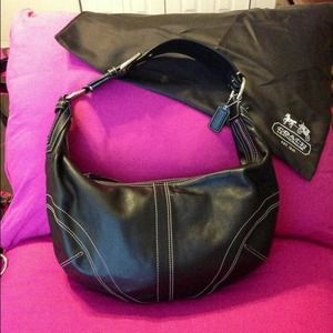 Coach black leather authentic Handbag