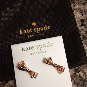 Kate Spade bow earrings & necklace BUNDLE