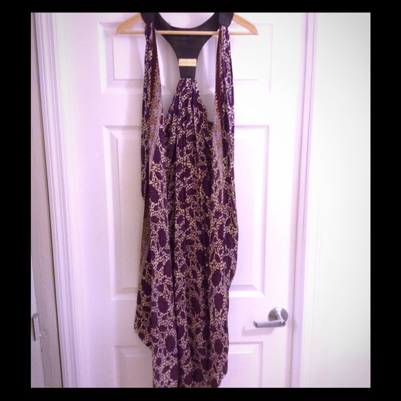 Designer Long silk vest/ wrap dress