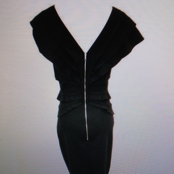 FENDI wool crepe ruffle cocktail dress - Picture 2 of 4