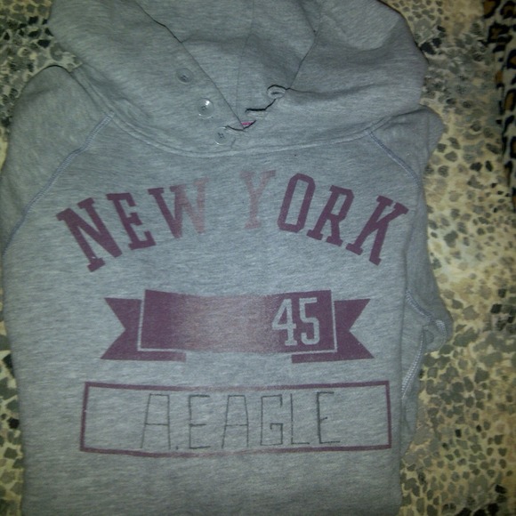 American Eagle Outfitters New York Gray Hoodie