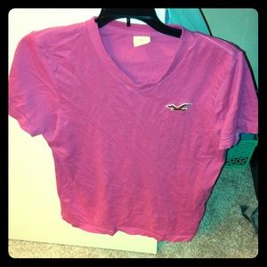 Pink Hollister V-Neck