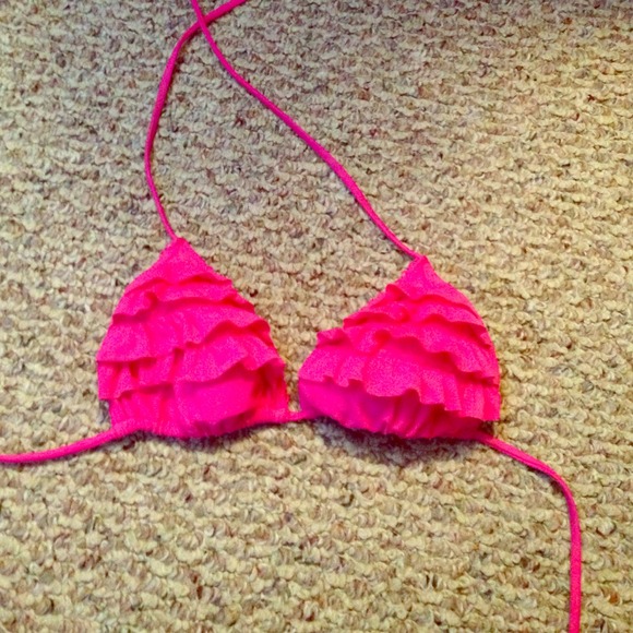 Hot pink hollister bikini top!