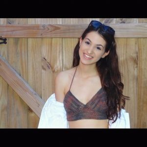 Brown crochet top
