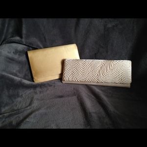 Cream and gold evening bags