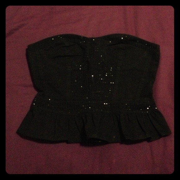 Forever 21 rhinestone crop top size M