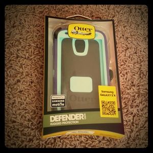 Purple and Teal Otter Box Defender for Galaxy S4