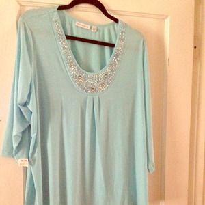 Beautiful Baby Blue Dazzled Top