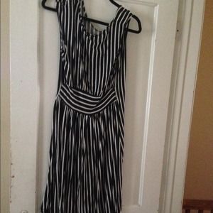 Stripy hi low dress