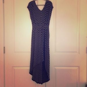 Diagonal striped dress