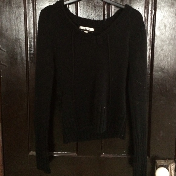 black sweater