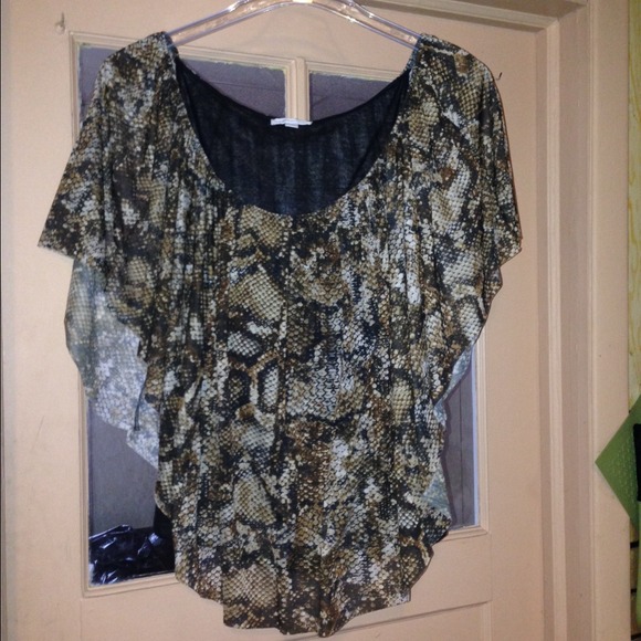 Snakeskin NY&Co top bundled w/tanks & ak scarf