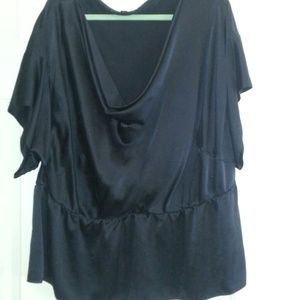 Cowl neck silk blouse