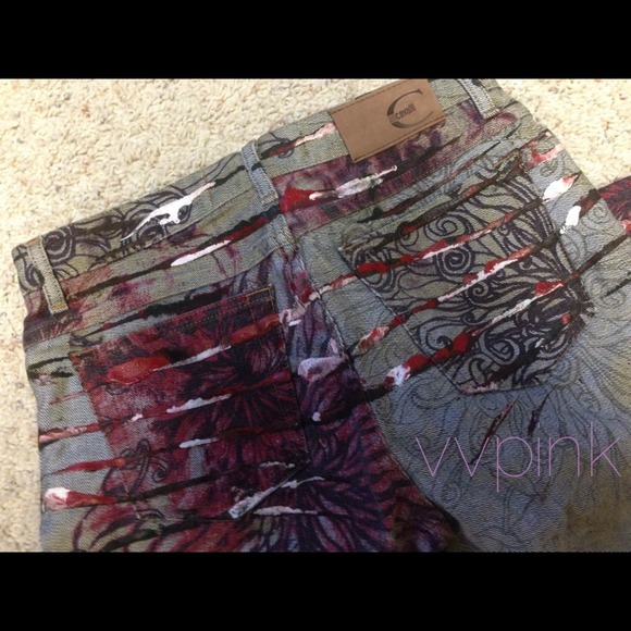 Reduced & Desirable❤️Cavalli Italian Painted Jeans - Picture 3 of 10